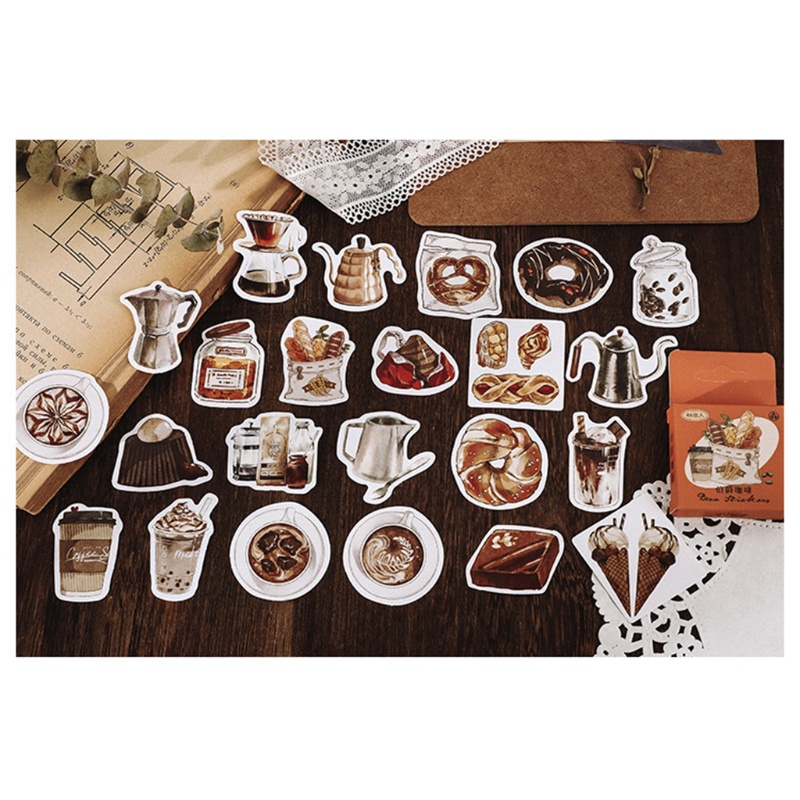 Hộp 46 Miếng Dán Trang Trí Thiệp/Sổ Tay/Sổ Tay Thủ Công