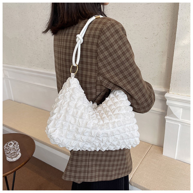 Túi xách đeo vai JASMIN NOIR bằng polyester thời trang Hobo đơn giản cho nữ