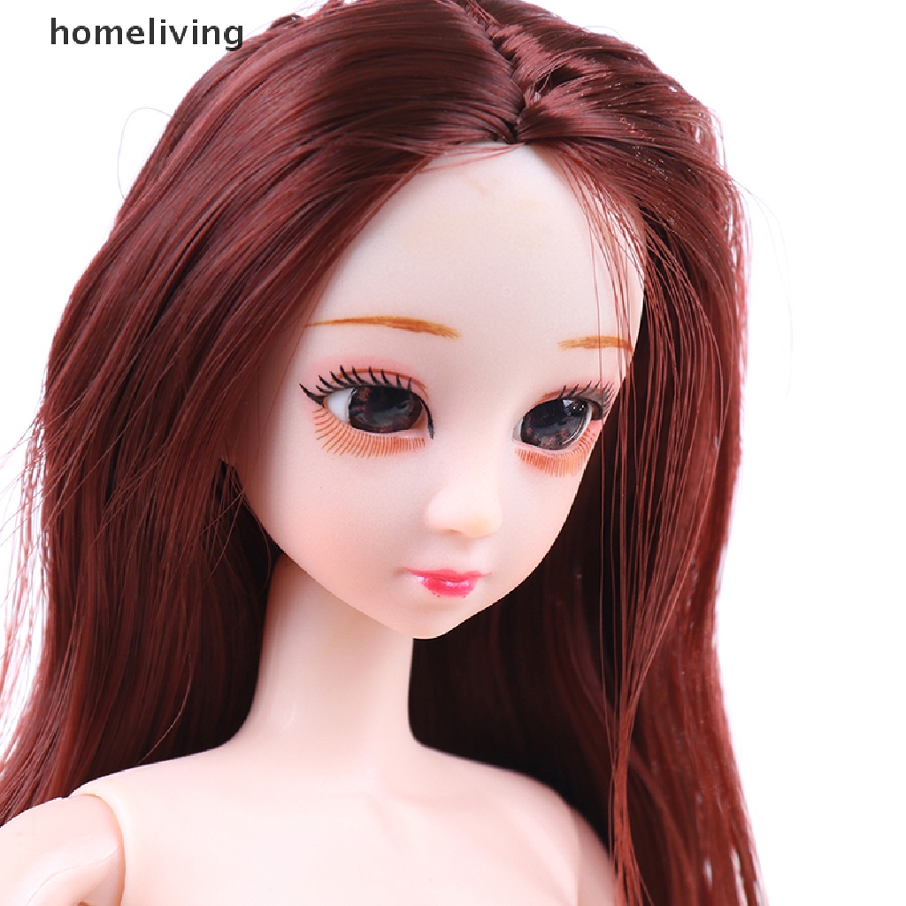 homeliving 30CM BJD Doll Beautiful Princess Dolls 20Joints Moveable Nude Body DIY Hair Doll  .