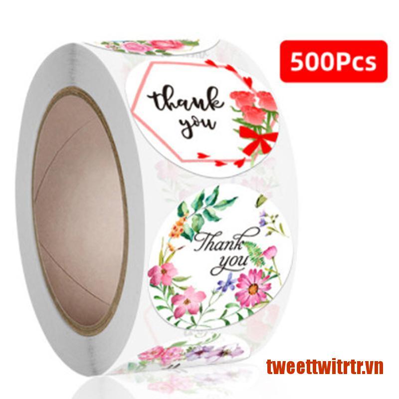 Bộ 500 Miếng Dán Chữ Thank You Trang Trí Cho Nhật Ký