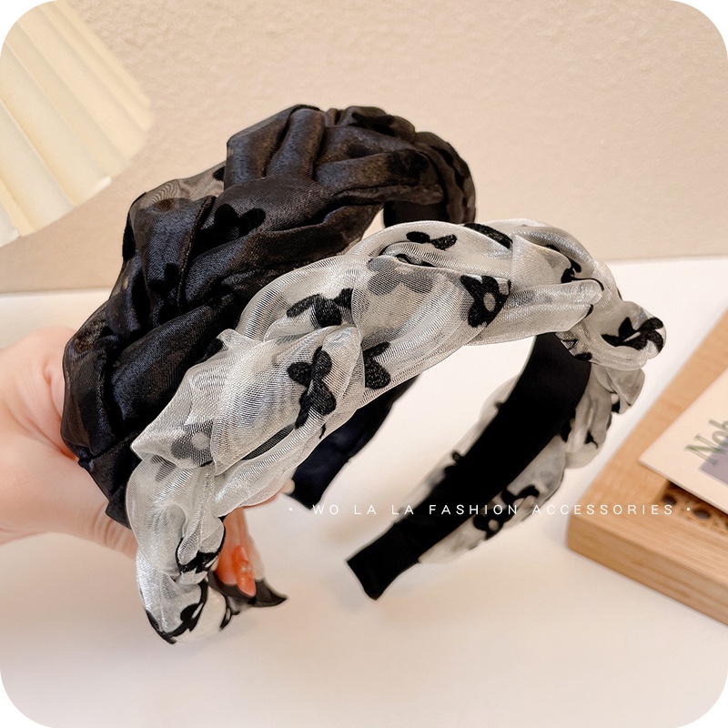 Băng Đô Dạng Lưới Xoắn Đính Kim Cương Nhân Tạo Rửa Mặt Áp Suất Cao Cấp Hàng Mới Dành Cho Bạn Nữ