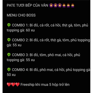 Pate tươi cho chó mèo