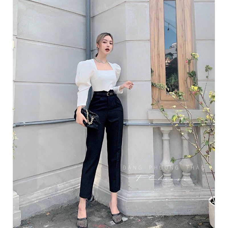 Quần baggy cạp V kèm đai BH 14