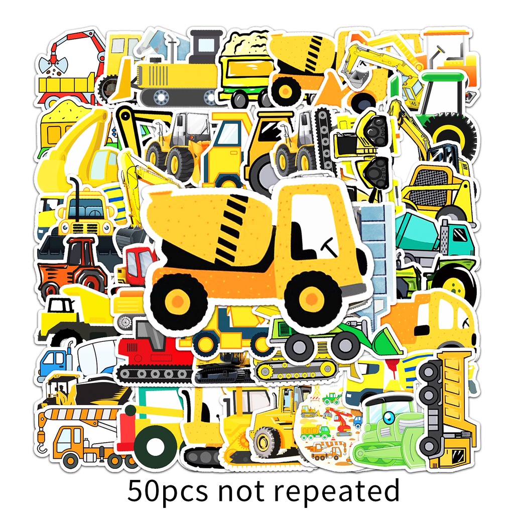 Bộ 50 Miếng Dán Họa Tiết Graffiti Dễ Thương Dùng Trang Trí Vali / Laptop