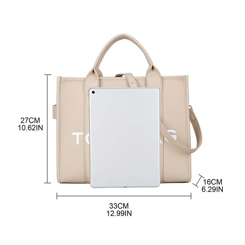 Youyo Túi Xách Da Đeo Vai Có Tay Cầm In Chữ Hợp Thời Trang Cho Nữ