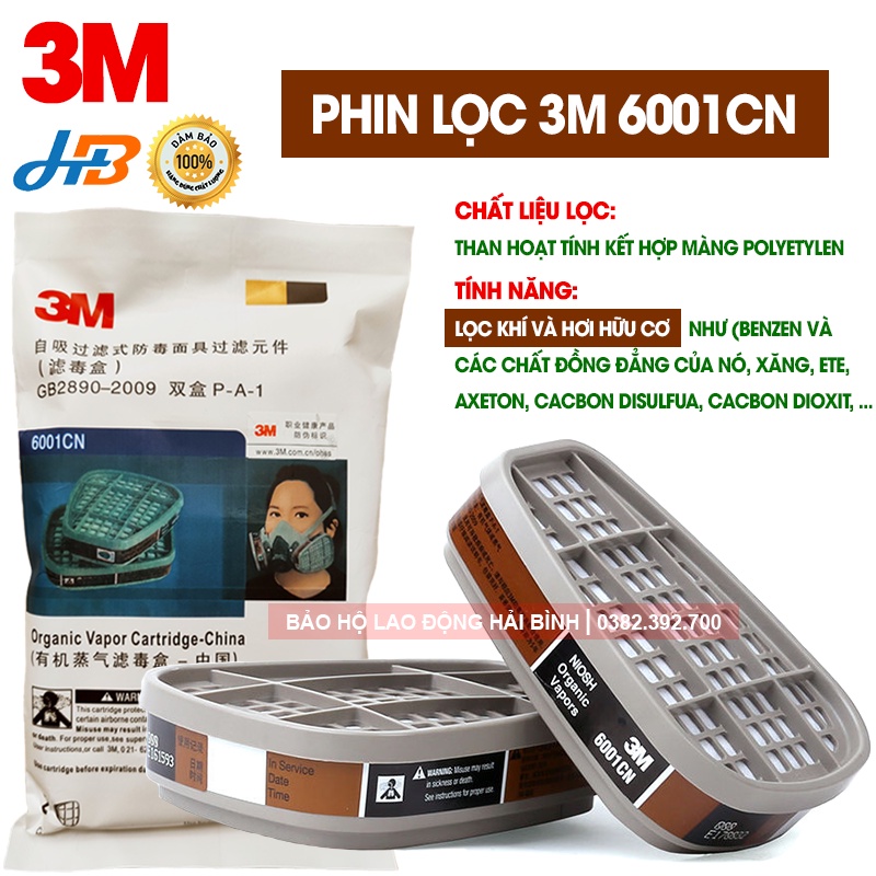 Mặt Nạ Chống Độc 3M 6200 + Kính 3M (Mặt Nạ Phun Thuốc Sâu, Phun Sơn, Hóa Chất).