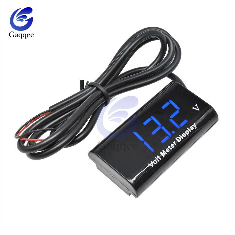 GAQQEE Vôn Kế Kỹ Thuật Số 12V DC 3-18V IPX6 Màn Hình LED 0.56inch Chống Thấm Nước Chuyên Dụng Cho Xe Hơi / Tàu Thuyền