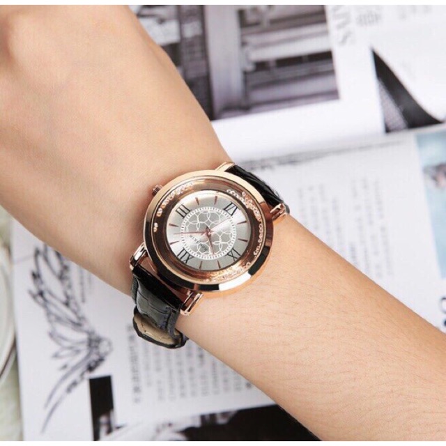 [Mã FAMARAL2 giảm 10K đơn 50K]ĐỒNG HỒ NỮ DÂY DA SHDHD HẠT XOAY KIM CƯƠNG CỰC ĐẸP | BigBuy360 - bigbuy360.vn