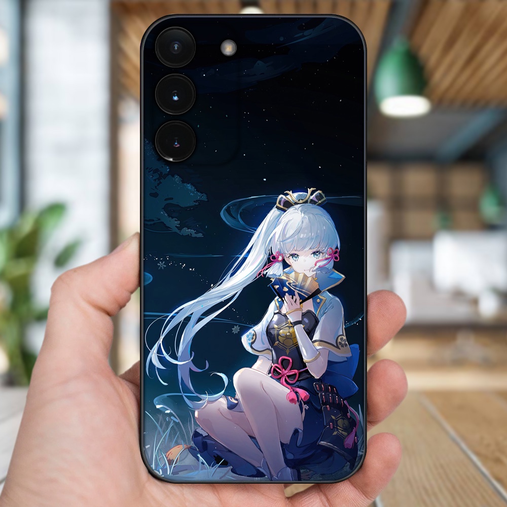 Ốp lưng Samsung S21, S21 Plus, S21 FE, S22, S22 Plus viền đen in hình Ayaka Genshin Impact