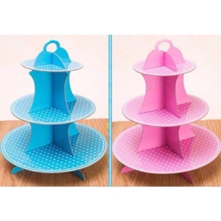 Kệ bánh ép kim 1 tầng, 3 tầng trang trí bánh cupcake - BiBobaby Decor