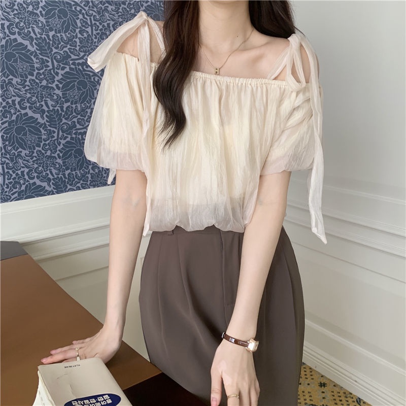 Mới Áo Trễ Vai Tay Ngắn Thời Trang Dành Cho Nữ