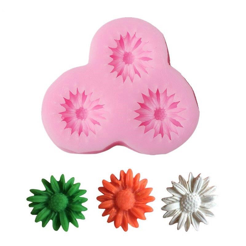 Khuôn Silicone tạo hình hoa cúc 3D trang trí bánh DIY