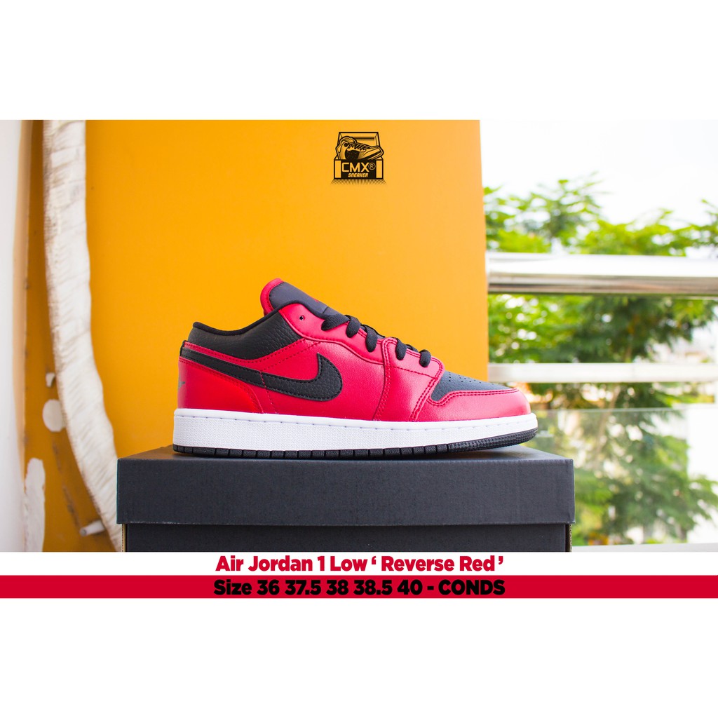 [ HÀNG CHÍNH HÃNG ] Giày Air Jordan 1 Low ' Reverse Red ' ( 553560-605 ) - REAL AUTHETIC 100%