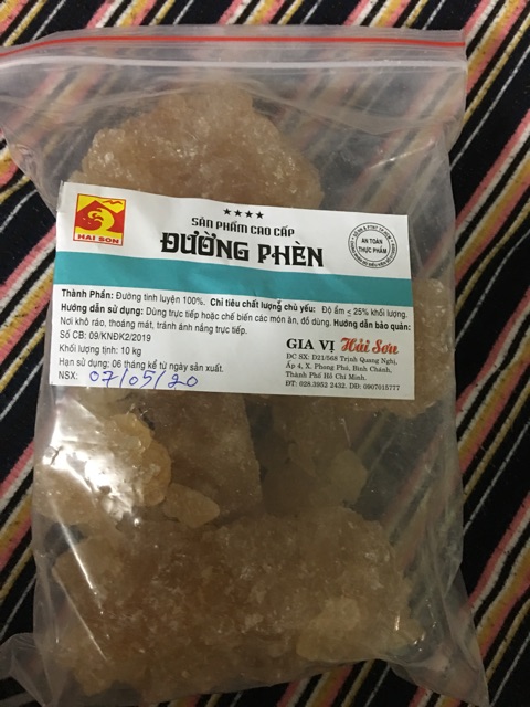 Đường phèn vàng mật mía Quảng Ngãi 1kg