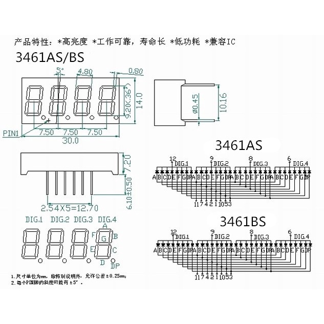 Set 10 Ống Đèn Led 0.36 Inch 1 Bit 2 Bit 3 Bit 4 Bit 0.36 "7 | BigBuy360 - bigbuy360.vn
