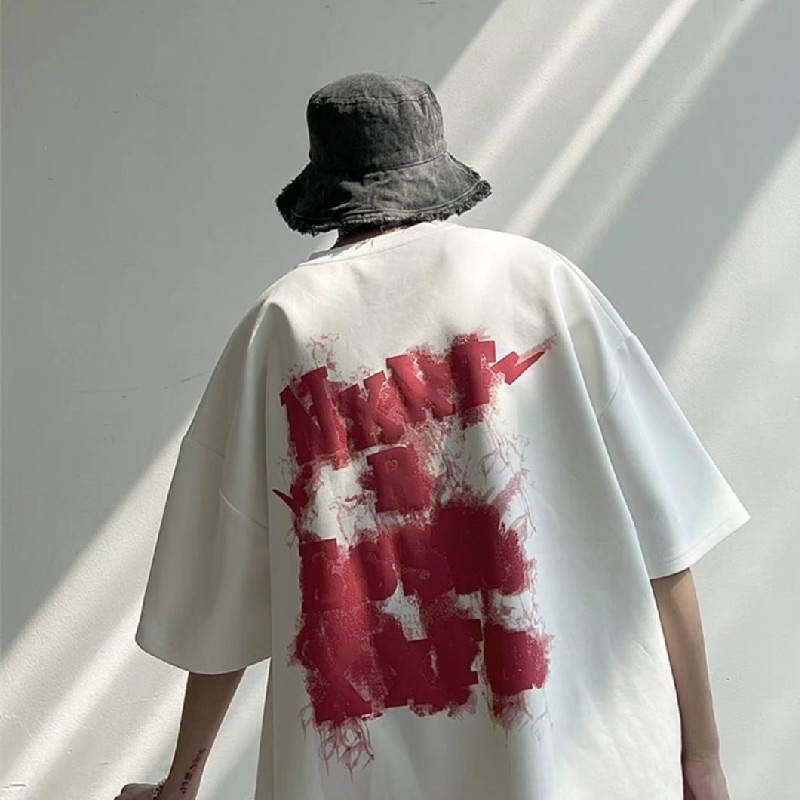 Áo Thun Ngắn Tay Form Rộng Phong Cách Hàn Quốc Dành Cho Nam