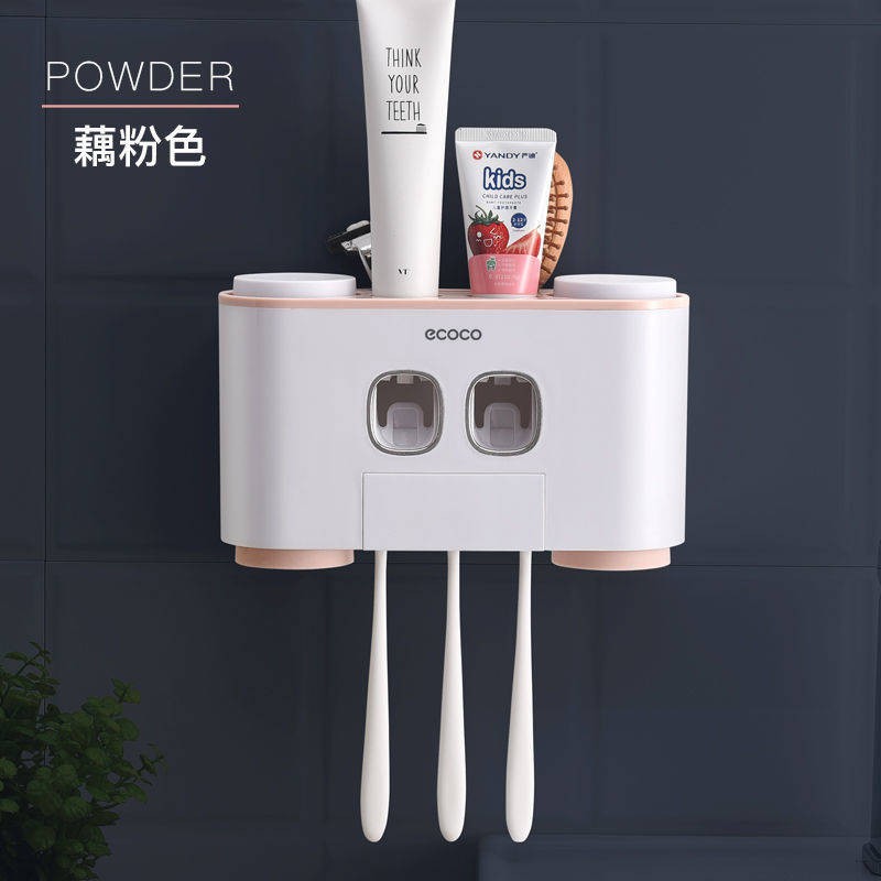 kệ lò vi sóngđời Giá để răng, giá đỡ, không cần đục lỗ, bóp lấy kem đánh răng tự động