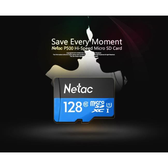 THẺ NHỚ NETAC 128GB TỐC ĐỘ 90MB/S , CHUẨN CLASS 10 BẢO HÀNH CHÍNH HÃNG 5 NĂM