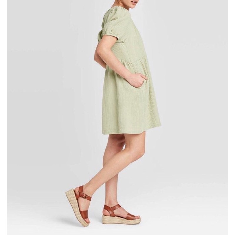 Bầu -  Đầm UNIVERSAL THRED dáng Babydol vnxk