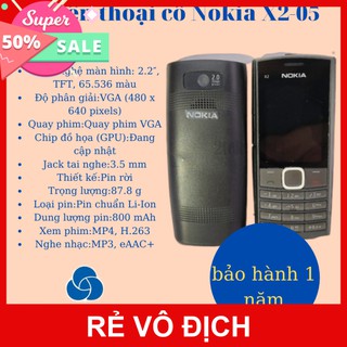 Điện thoại NOKIA x2 05 (Đen) giá rẻ bảo hành 12 tháng