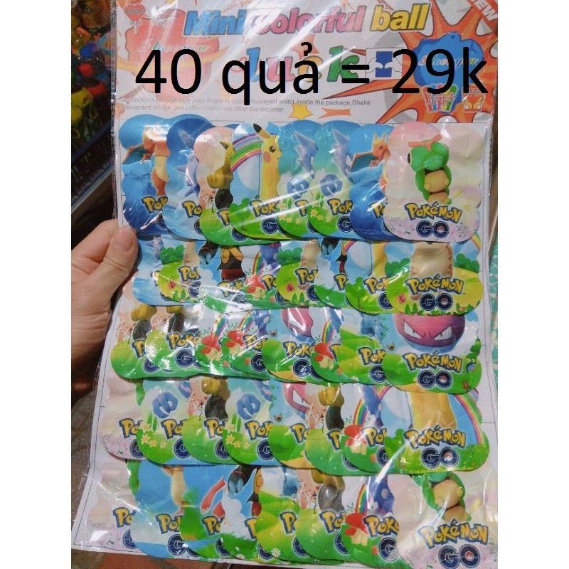 vỉ nỗ dẫm bằng nhựa 40 quả , bom nổ pokemon