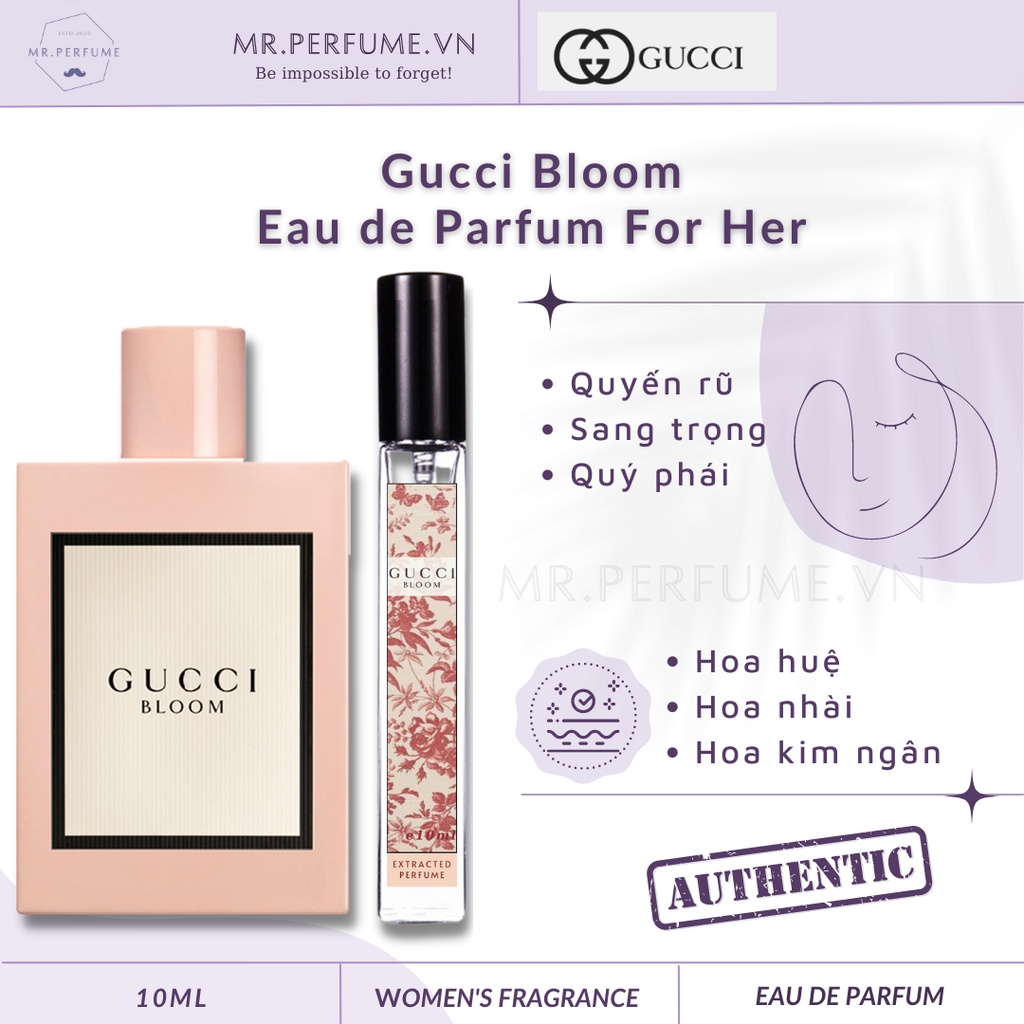 [Chiết 10ml] Nước hoa nữ Gucci Bloom (Bloom Hồng)