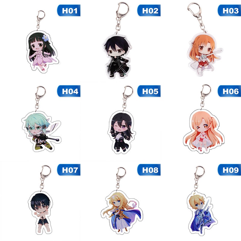Móc khóa acrylic hình anime sword art online xinh xắn