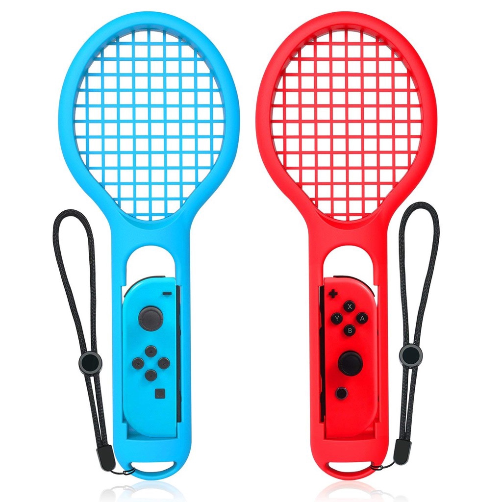 2 Vợt tennis gắn điều khiển game Nintendo Switch kèm 2 dây đeo