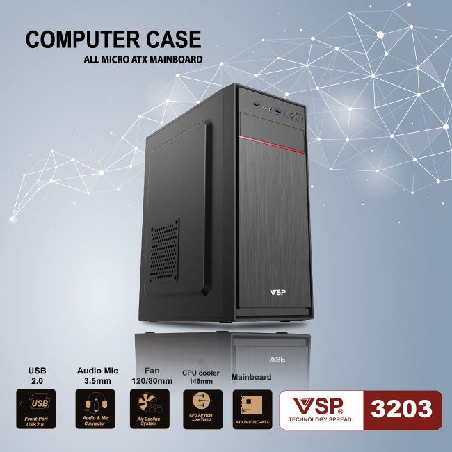 Case VSP 32xx = 3201 - 3202 - 3203 - 3204 (Case Văn Phòng Chuẩn ATX)