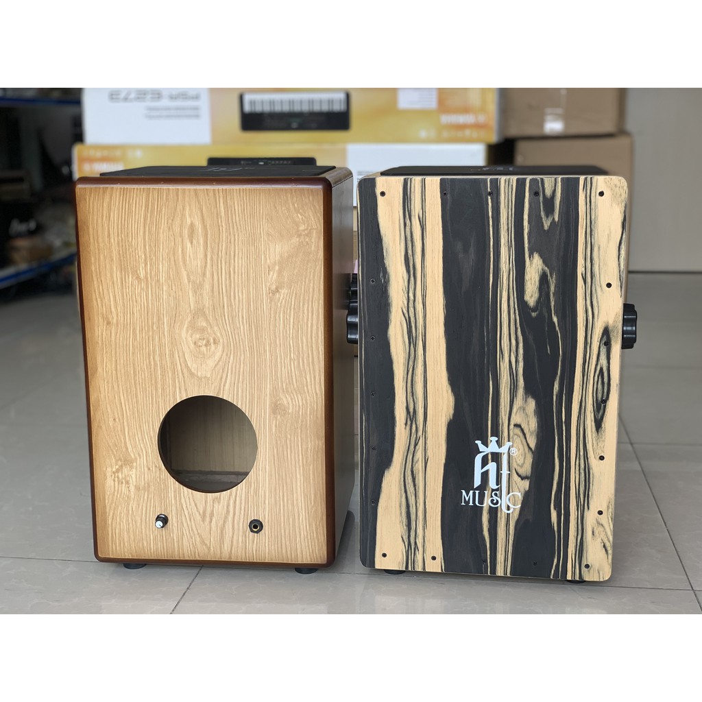 Trống Cajon HT Music Gỗ Sồi Có EQ