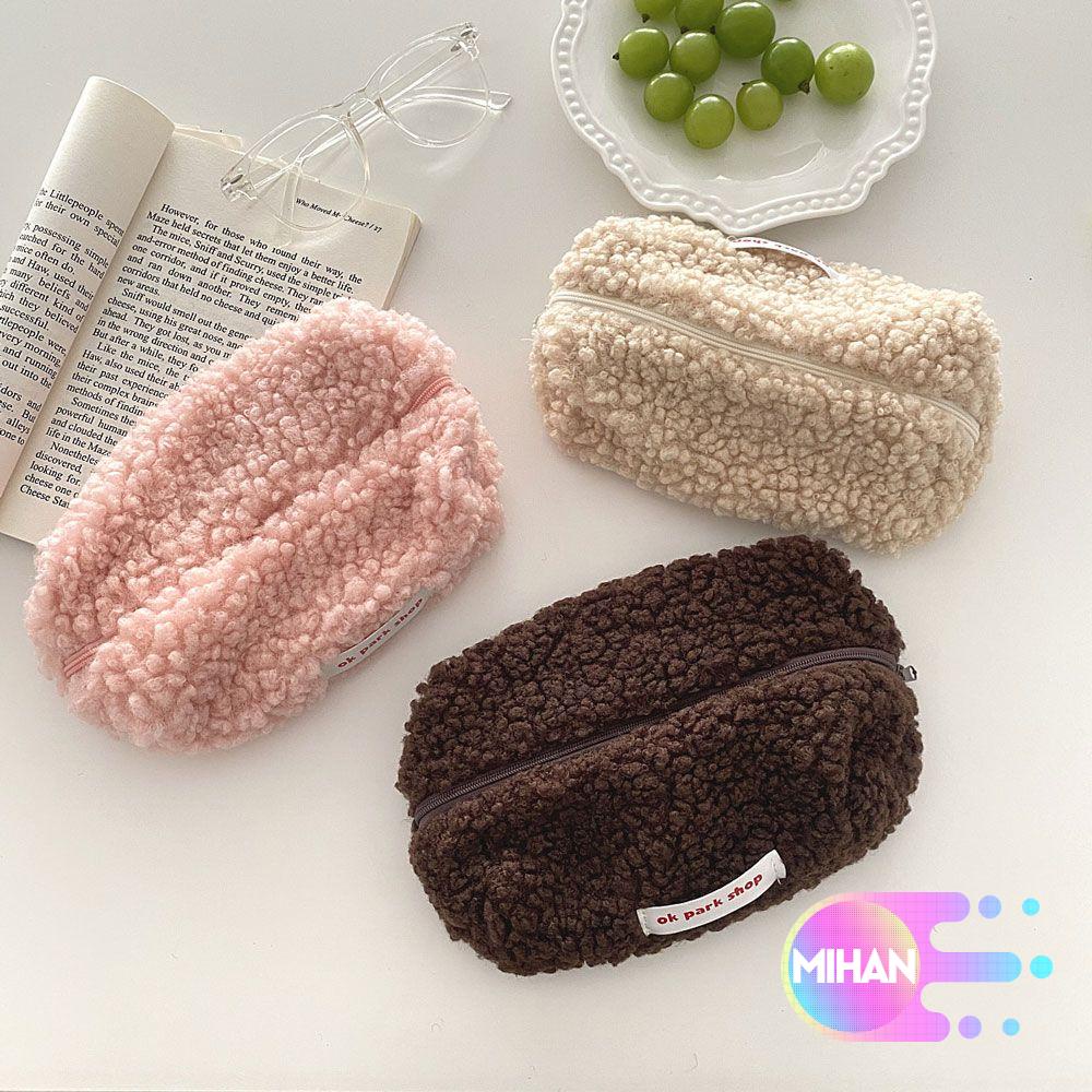 MIHAN1 New Cosmetic Bag Portable Cashmere Coin Purse Cute Fashionable Pencil Storage Simple Large-Capacity/Multicolor