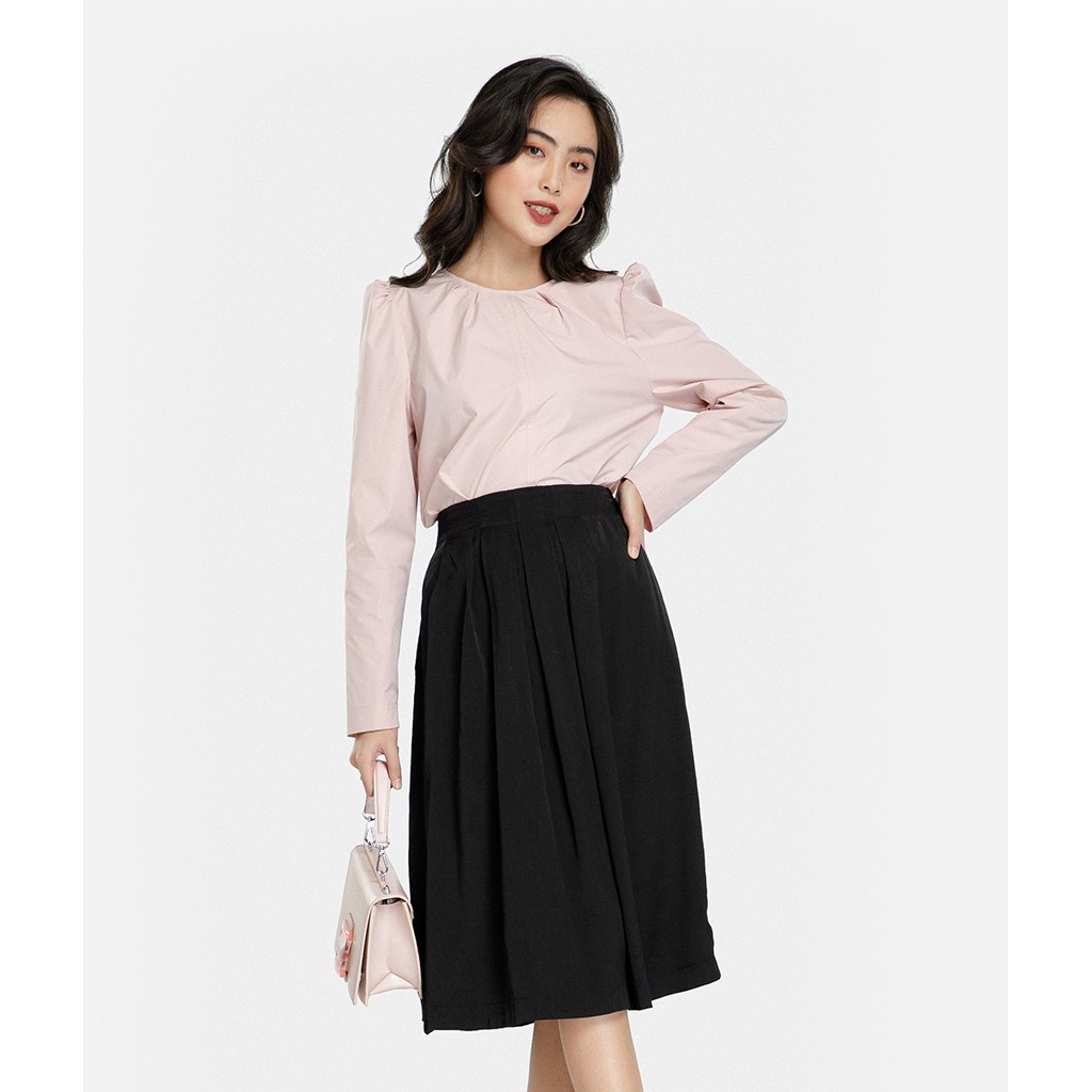 [Mã FASHIONMALLT4 giảm 15% đơn 150k] HNOSS - Váy Xếp Ly Lưng Thun - BAC12012017 | BigBuy360 - bigbuy360.vn