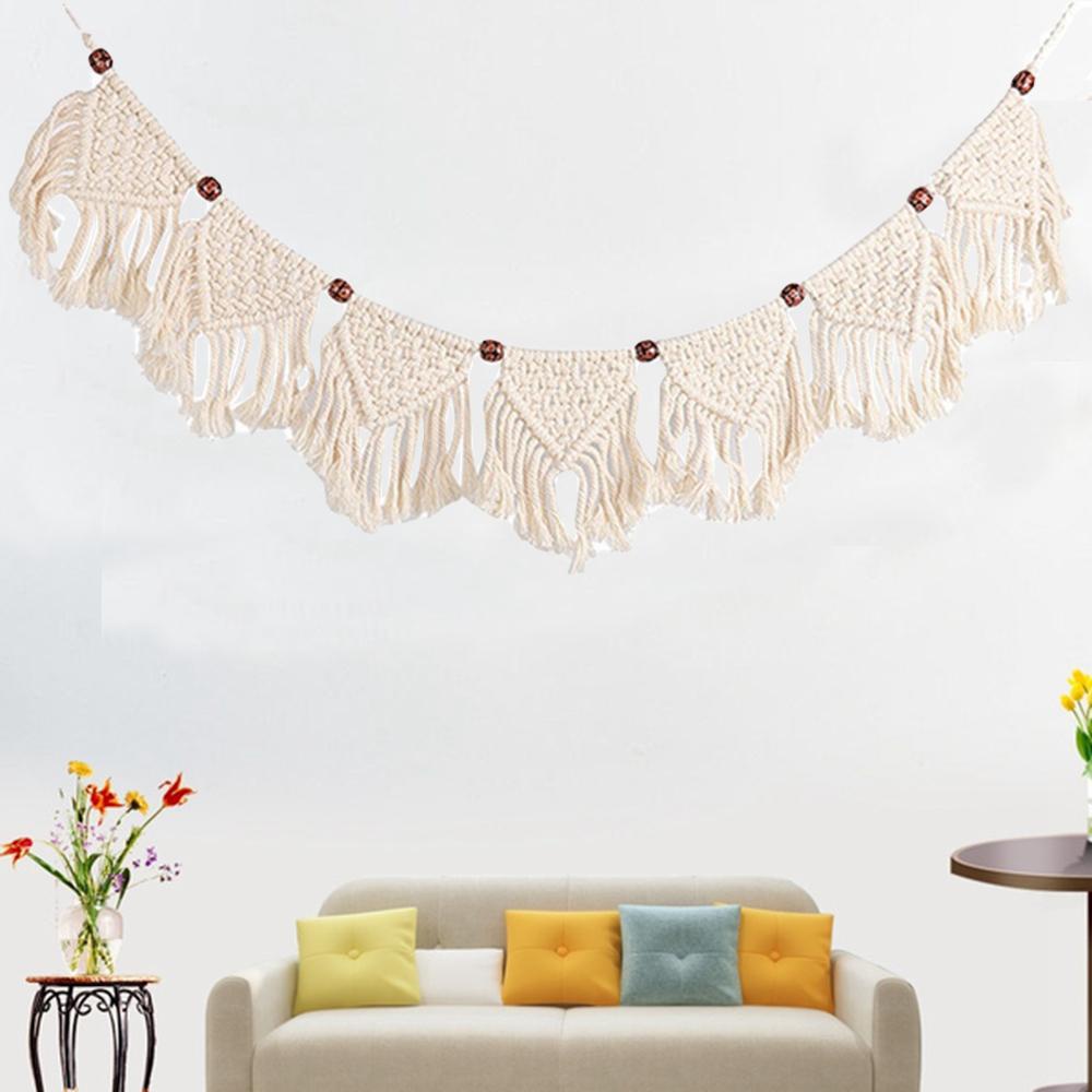 Dây Treo Trang Trí Tường Phong Cách Bohemian WMES15H|Chuỗi Hạt Tua Rua Treo Tường Trang Trí