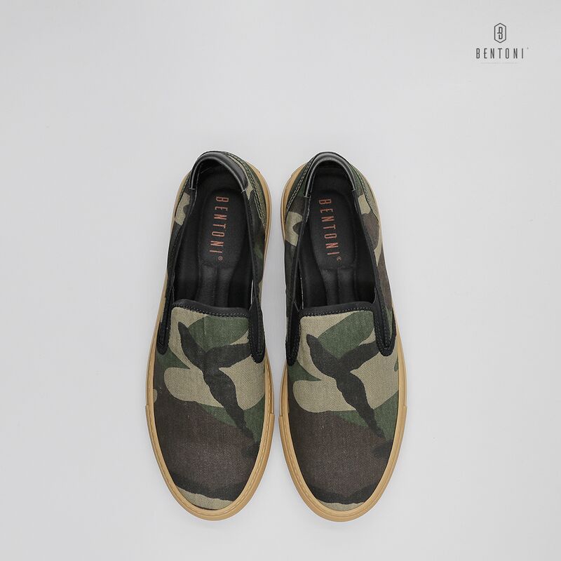 Giày lười nam hàng hiệu Army Slip-on êm chân,tăng chiều cao da thật sang trọng bền bỉ BENTONI