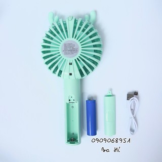 Quạt sạc mini phun sương cute có đèn