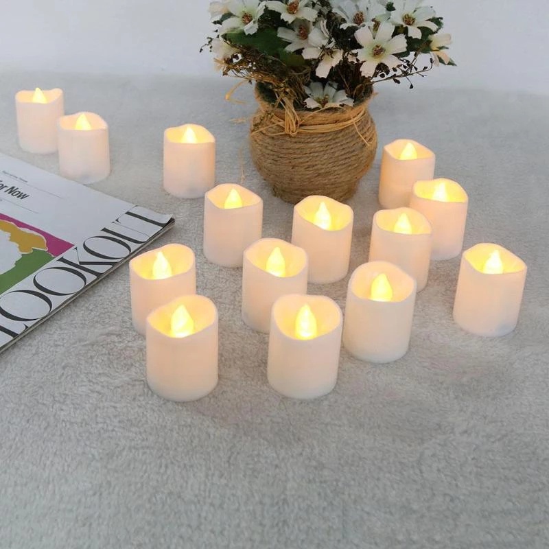 1Pc LED Simulation Candles Light/Battery Powered Flameless Tea Wax Light/Party Decoration Candle Lamp/Flashing