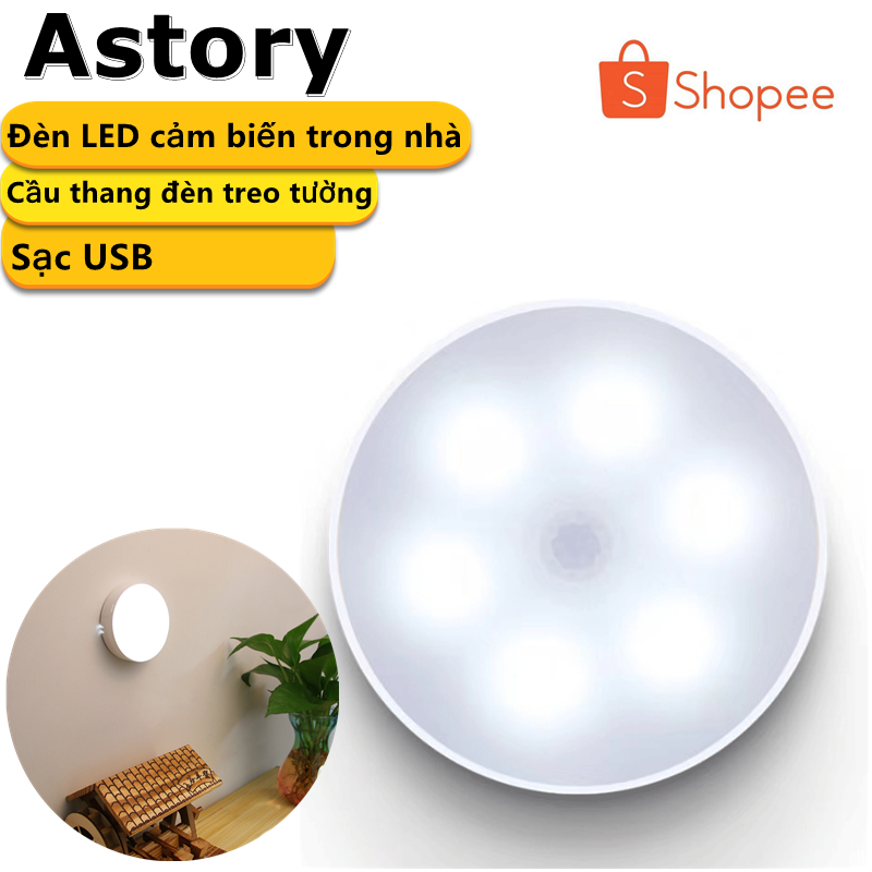 Đèn cảm biến chuyển động LED trong nhà Đèn tường phòng ngủ có thể sạc lại được Cầu thang Bước vào Tủ quần áo Đèn ngủ