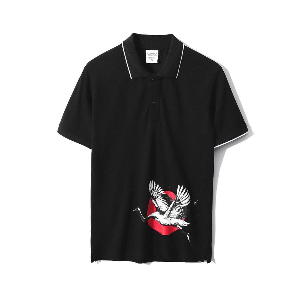 [Mã BMBAU50 giảm 7% đơn 99K] Áo polo nam Heboz in hình chất vải co giãn tốt mặc thoải mái 00000664