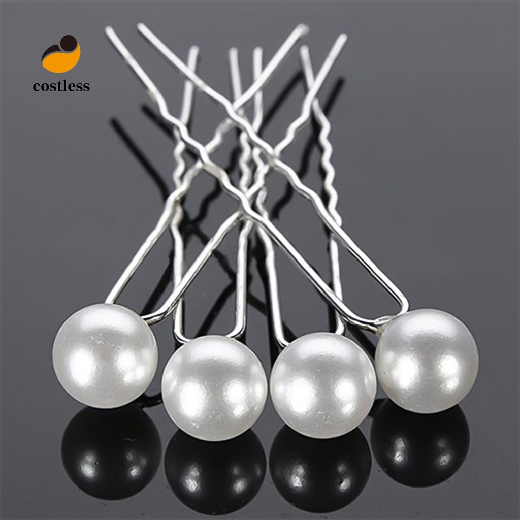 Set 20 ghim cài tóc chữ u đính hạt châu thời trang