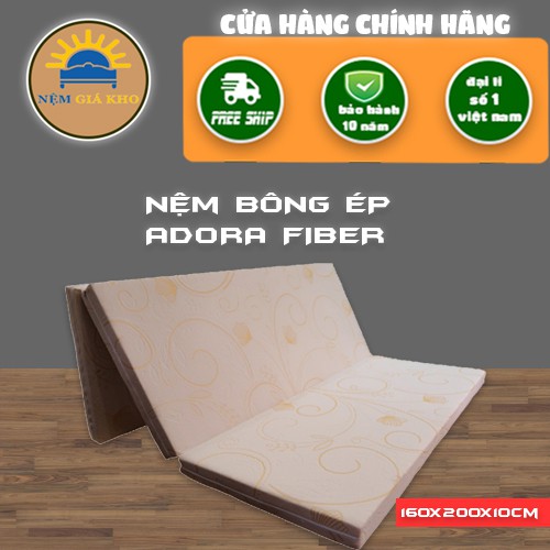 Nệm Bông Ép Gấp 3 Adora Fiber BH 10 Năm - Chính Hãng - Full Size