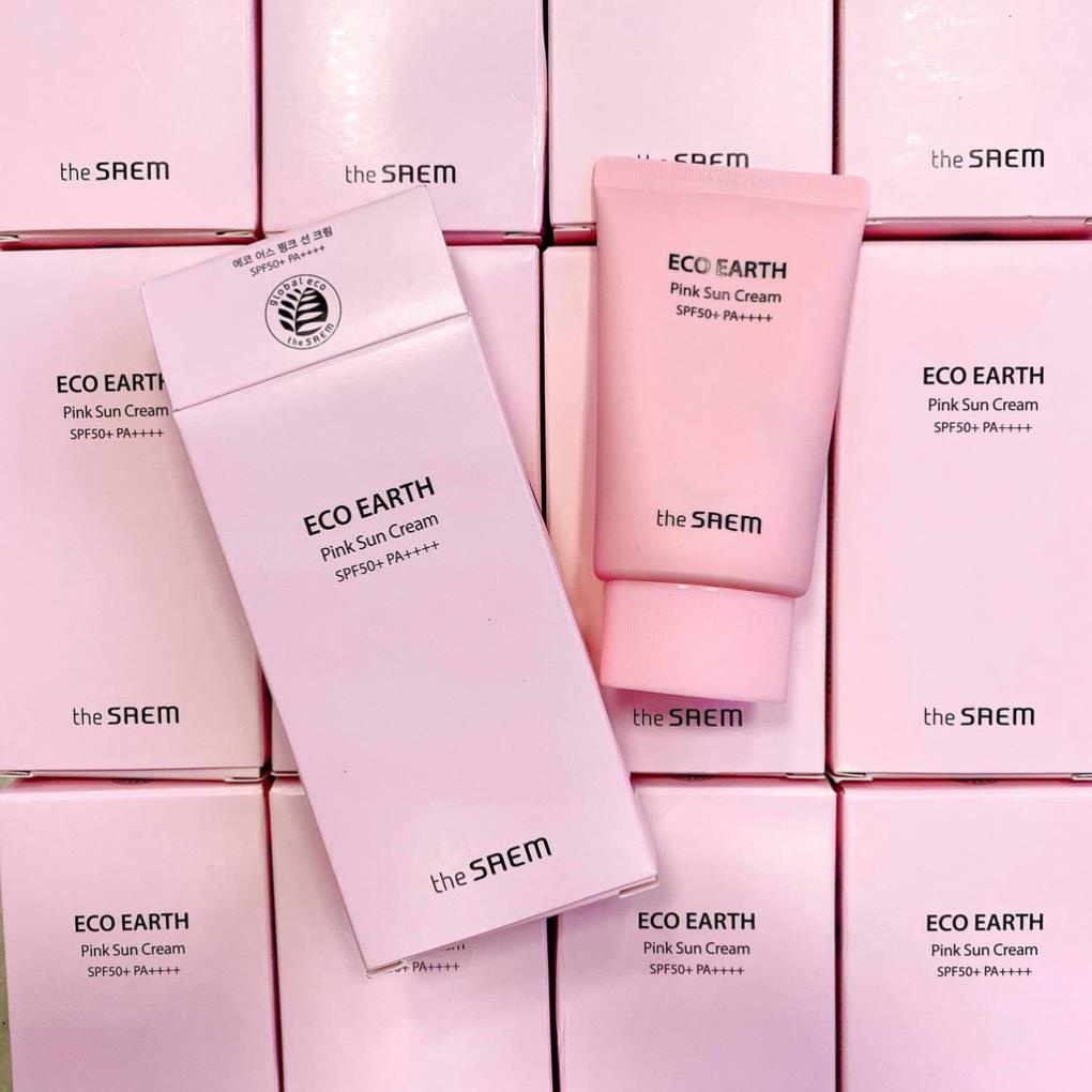 Kem Chống Nắng The Saem Eco Earth Sun Cream 50g Hàn Quốc Cho Da Dầu Mụn Da Khô Nhạy Cảm Dưỡng Ẩm Trắng Da Chính Hãng