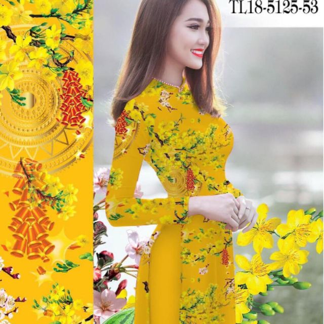 Áo Dài Mình Phương chuyên sỉ và lẻ gấm hoa mai cho ngay tết