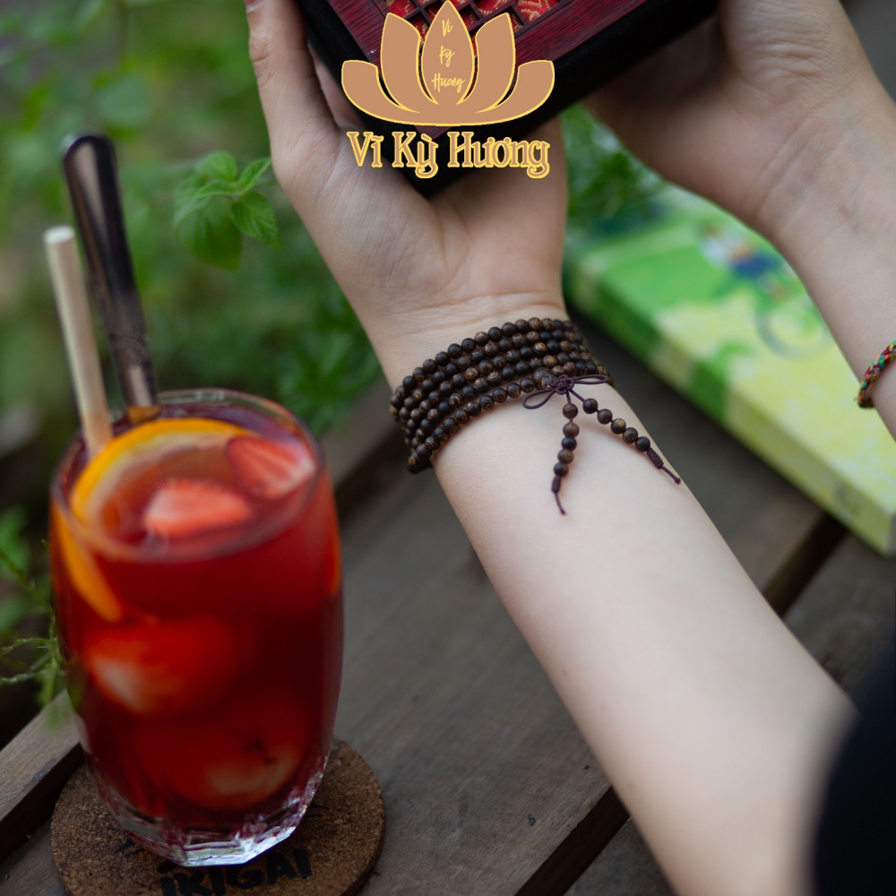 Vòng Tay Trầm Hương Sánh Chìm 216 hạt size 4mm Vĩ Kỳ Hương ,Cam Kết 100% hàng chất lượng trầm hương tự nhiên | BigBuy360 - bigbuy360.vn