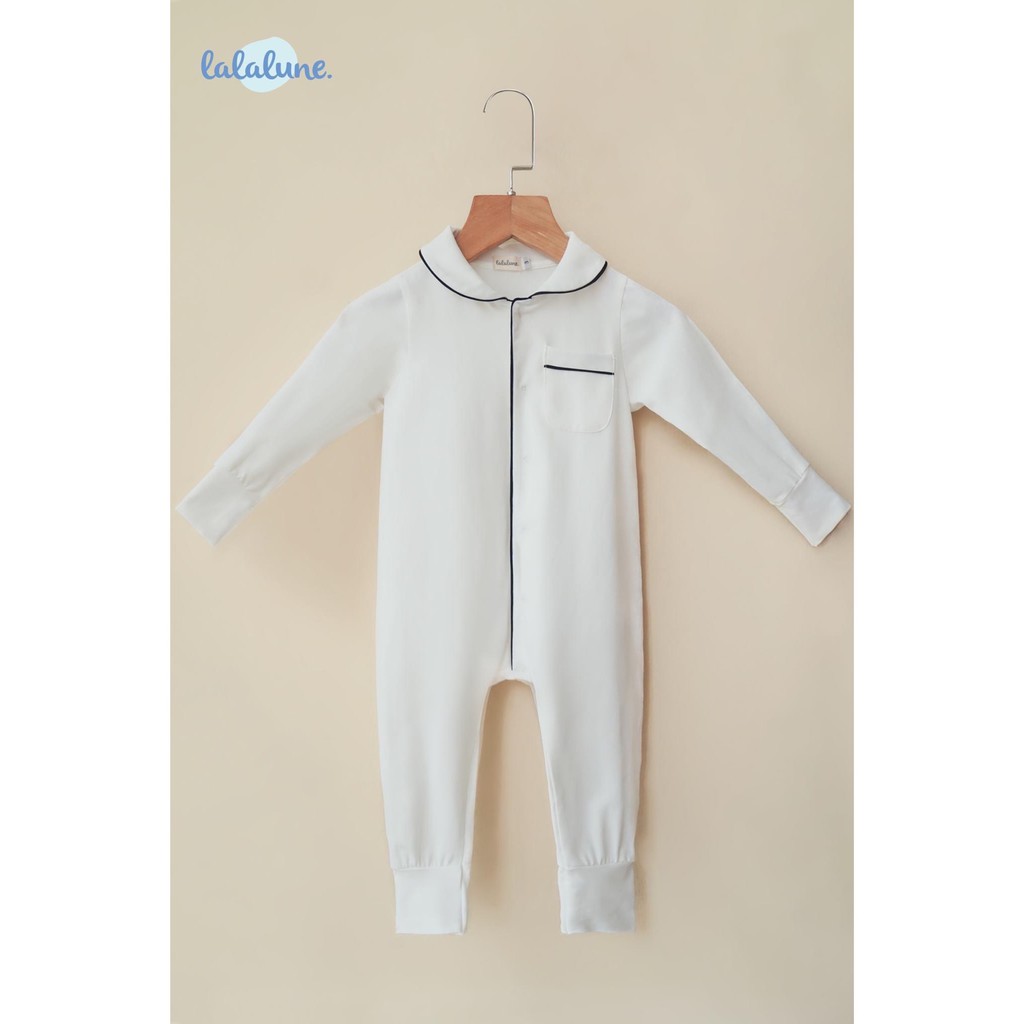 Bộ bodysuit màu cam và trắng goodnight lalalune dàng cho bé 3-24m