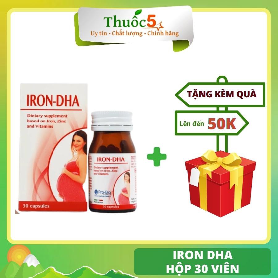 [GIÁ GỐC] Iron DHA bổ sung sắt, vitamin cho bà bầu hộp 30 viên