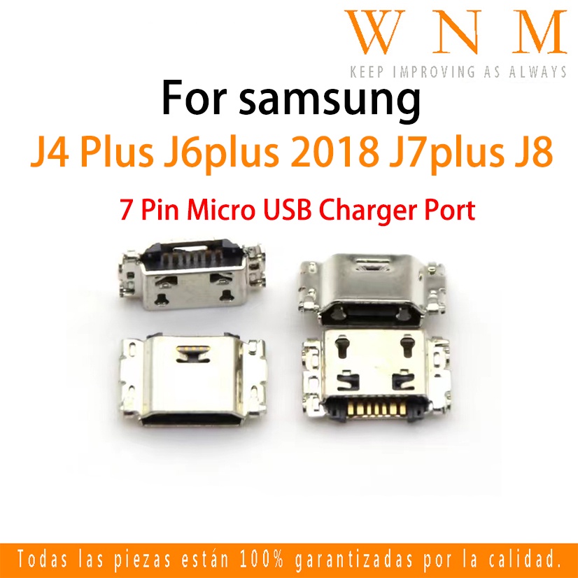 Chất Lượng Cao 50 Cái / 100 Chiếc 7 Pin Micro USB Đế Sạc Cổng Sạc Jack Ổ Cắm Kết Nối Cho Samsung Gal