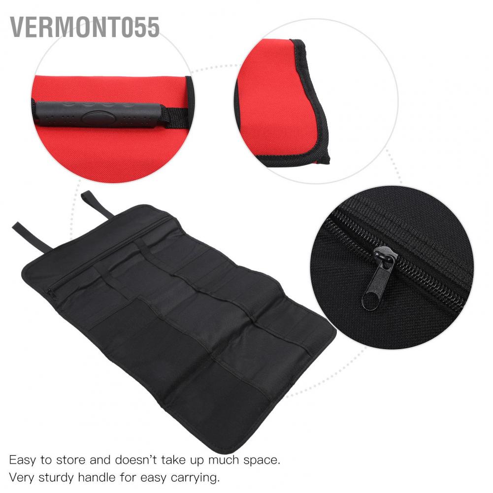 Vermont055 Multifunction Portable Reel Rolling Tools Bag Electricians Organizer Pouch Toolkit