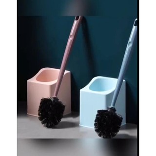 Chổi cọ bồn cầu, sàn nhà tắm tròn xoay 360 độ cán dài kèm hộp đựng dính tường gọn gàng ngăn nắp - HÀNG MỚI VỀ