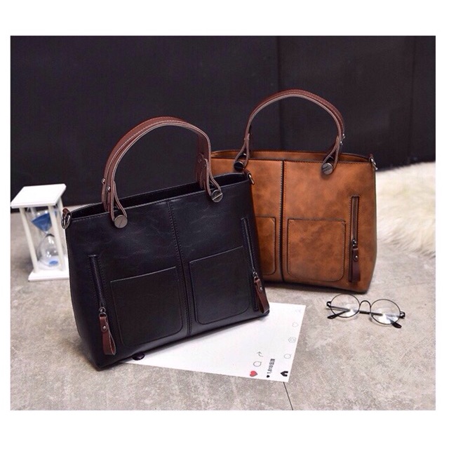 Túi da vuông công sở phong cách Hàn Quốc | BigBuy360 - bigbuy360.vn