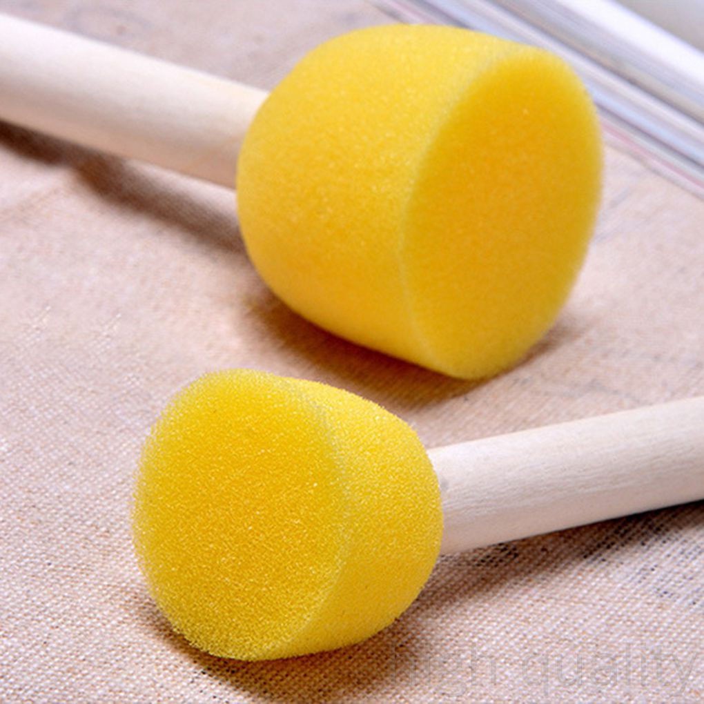 Set 5 cọ bọt biển đầu tròn hỗ trợ vẽ tranh thủ công tiện lợi